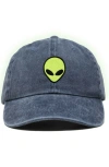 Dalix Alien Dad Cap In Washed Navy Blue
