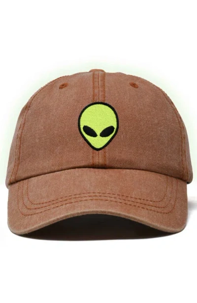 Dalix Alien Dad Cap In Washed Orange