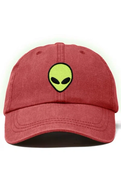 Dalix Alien Dad Cap In Washed Red