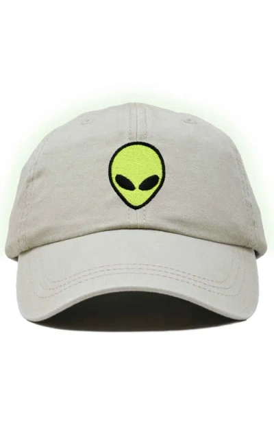 Dalix Alien Dad Cap In Washed Stone White