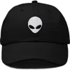 Dalix Alien Embroidered Classic Dad Cap In Black