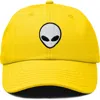 Dalix Alien Embroidered Classic Dad Cap In Gold