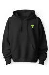 Dalix Alien Fleece Hoodie In Black