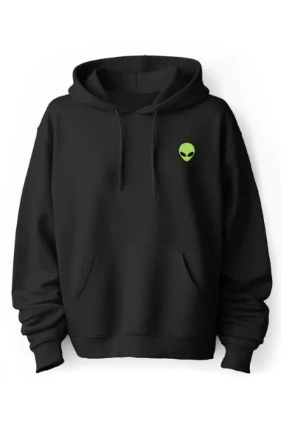 Dalix Alien Fleece Hoodie In Black