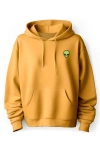 Dalix Alien Fleece Hoodie In Gold