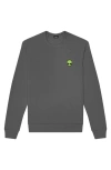 Dalix Alien Fleece Sweatshirt In Asphalt Gray