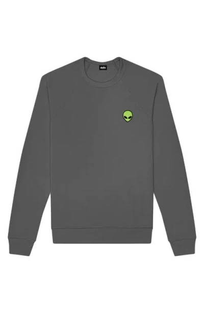 Dalix Alien Fleece Sweatshirt In Asphalt Gray