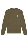 Dalix Alien Fleece Sweatshirt In Heather Olive