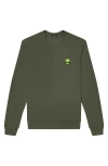 Dalix Alien Fleece Sweatshirt In Military Green