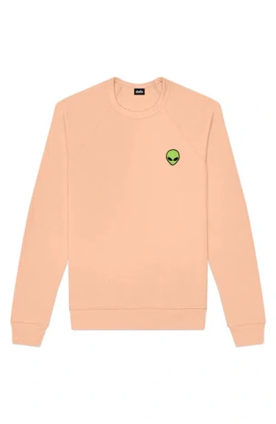 Dalix Alien Fleece Sweatshirt In Peach