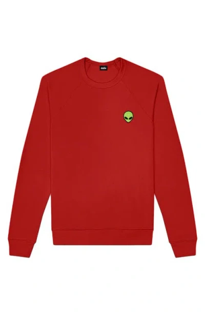 Dalix Alien Fleece Sweatshirt In Red
