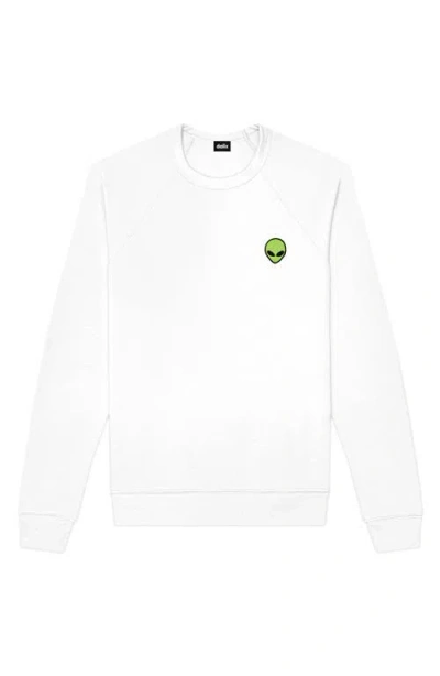 Dalix Alien Fleece Sweatshirt In White