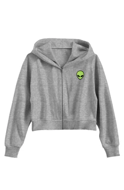 Dalix Alien Fleece Zip Hoodie In Athletic Heather