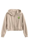 Dalix Alien Fleece Zip Hoodie In Tan