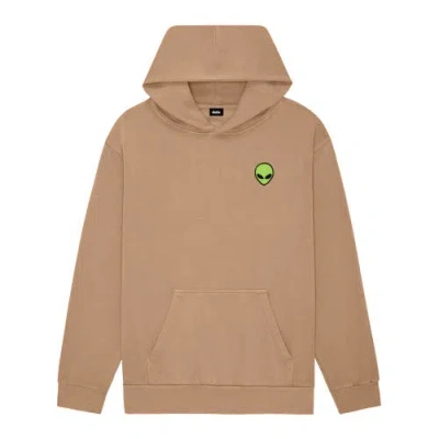Dalix Alien Midweight Relaxed Hoodie In Brown