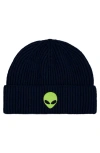 Dalix Alien Watch Cap In Navy Blue