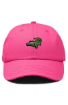 Dalix Alligator Embroidered Wildlife Cap In Hot Pink