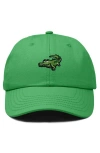 Dalix Alligator Embroidered Wildlife Cap In Kelly Green