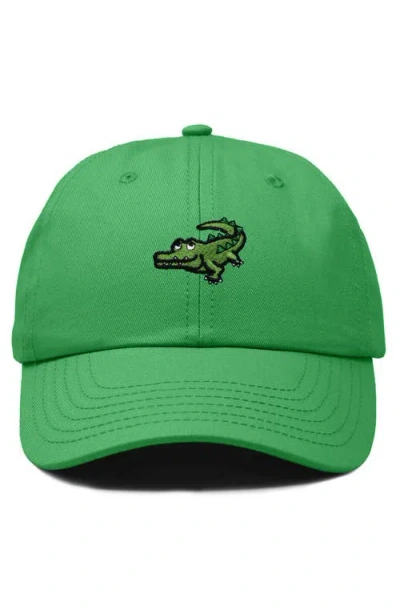 Dalix Alligator Embroidered Wildlife Cap In Kelly Green