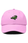 Dalix Alligator Embroidered Wildlife Cap In Light Pink