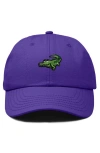 Dalix Alligator Embroidered Wildlife Cap In Purple