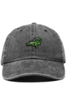 Dalix Alligator Embroidered Wildlife Cap In Washed Black