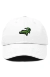 Dalix Alligator Embroidered Wildlife Cap In White