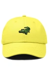 Dalix Alligator Embroidered Wildlife Cap In Yellow