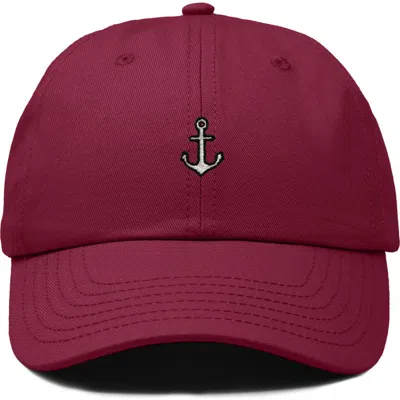 Dalix Anchor Dad Cap In Burgundy