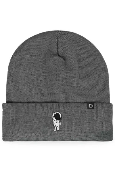 Dalix Astronaut Beanie In Asphalt Gray