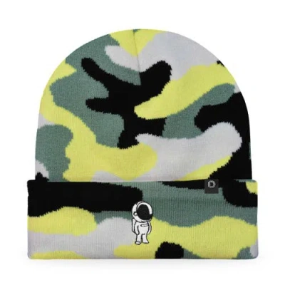 Dalix Astronaut Beanie In Green Camo