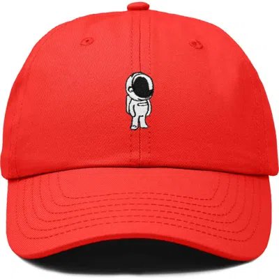 Dalix Astronaut Embroidered Space Hat In Red
