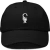 Dalix Astronaut Embroidered Space Hat In Black