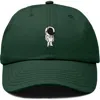 Dalix Astronaut Embroidered Space Hat In Dark Green