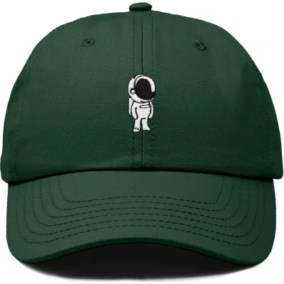 Dalix Astronaut Embroidered Space Hat In Dark Green