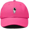 Dalix Astronaut Embroidered Space Hat In Hot Pink