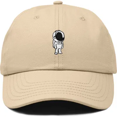 Dalix Astronaut Embroidered Space Hat In Khaki