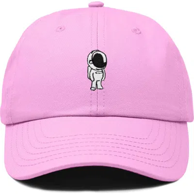 Dalix Astronaut Embroidered Space Hat In Light Pink