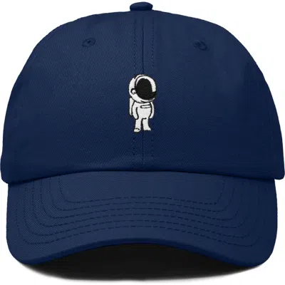 Dalix Astronaut Embroidered Space Hat In Navy Blue