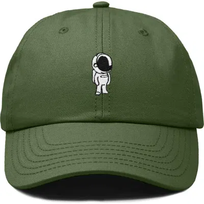 Dalix Astronaut Embroidered Space Hat In Olive