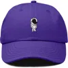 Dalix Astronaut Embroidered Space Hat In Purple