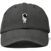 Dalix Astronaut Embroidered Space Hat In Washed Gray