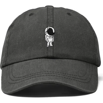 Dalix Astronaut Embroidered Space Hat In Washed Gray