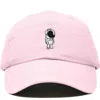 Dalix Astronaut Embroidered Space Hat In Washed Pink