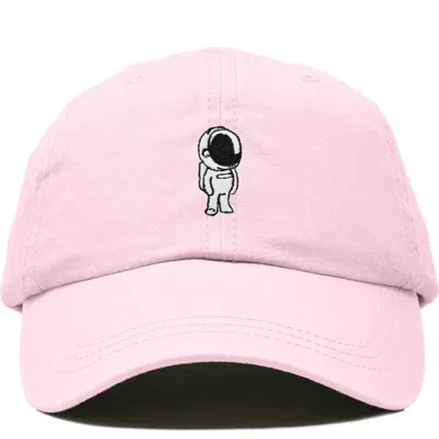 Dalix Astronaut Embroidered Space Hat In Washed Pink