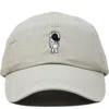 Dalix Astronaut Embroidered Space Hat In Washed Stone White