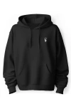 Dalix Astronaut Fleece Hoodie In Black