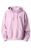 Dalix Astronaut Fleece Hoodie In Light Pink