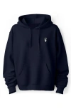 Dalix Astronaut Fleece Hoodie In Navy Blue