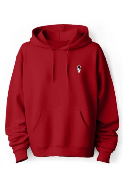 Dalix Astronaut Fleece Hoodie In Red